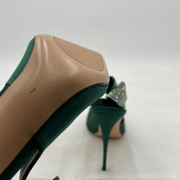 FSJ Women Cute Pointed Toe Stiletto High Heel Ankle Strap Pumps Rhinestone - Picture 5 of 7